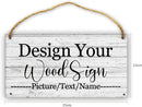 Custom Personalized Board Hanging Wood Sign, Design Your Welcome Sign, Customizable Wall Plaque, House Wood Sign for Garden Yard Home Farmhouse 9.8x5.1 inch by CozyNest Decor