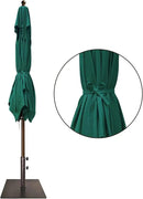 EliteShade USA 10-Year-Non-Fading 6x6Ft Square Market Umbrella Patio Outdoor Table Umbrella with Ventilation, Forest Green by GreenHaven Gardens