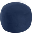 MeMoreCool Round Stuffed Pouf Ottoman Foot Rest, Floor Pouf Foot Stool with Soft Foam Chunk Filling, Small Round Ottoman Footstool Circle Footrest for Living Room, Navy by CozyNest Decor