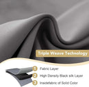 H.VERSAILTEX Premium Solid Thermal Insulated Blackout Grey Curtains Window Drapes - 2 Panels Set- Charcoal Gray, 52x72 Inch,8 Grommets per Panel by CozyNest Decor