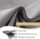 H.VERSAILTEX Blackout Room Darkening Curtains Window Panel Drapes - (Grey Color) - 2 Panels -52 inch Wide by 84 inch Long Solid Pattern, Grommet Top by CozyNest Decor