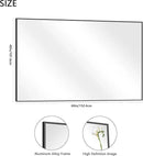 40x60inch Black Bathroom Mirror, Black Rectangle Mirror with Frame, Large Rectangular Wall Mirrors for Bathroom, Living Room, Hair Salon, Big Farmhouse Mirror Hang Horizontal/Vertical by CozyNest Decor