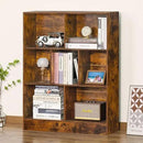 LEYAOYAO 7 Cube Bookshelf with Base,3 Tier Mid-Century Modern Brown Bookcase,Standing Wide Bookshelves Storage Organizer Shelf,Rustic Wood Display Cabinet Book Shelves for Bedroom,Living Room,Office by CozyNest Decor