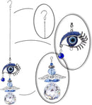 YU FENG Hanging Crystal Angel Suncatcher Blue Evil Eye Protection and Good Luck Charm Chandelier Lamps Pendant(12.5in) by GreenHaven Gardens