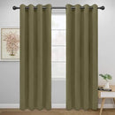 Easy-Going Blackout Curtains for Bedroom, Solid Thermal Insulated Grommet and Noise Reduction Window Drapes, Room Darkening Curtains for Living Room, 2 Panels (52x84 in,Khaki) by CozyNest Decor