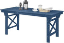 HDPE Outdoor Dining Table, 66.9” Rectangle Patio Dining Table for 6, All-Weather HDPE Outdoor Table with 2.2” Umbrella Hole, HDPE Patio Furniture for Deck, Backyard, Garden, Pool, Navy by CozyNest Decor
