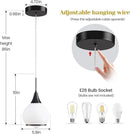 Pendant Light Fixtures Kitchen: 2 Pack Modern Black Island Light with Clear Glass - 6 Inch Mid Century Globe Kitchen Lighting Chandeliers Ceiling for Hallway Bar by CozyNest Decor