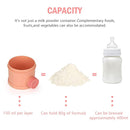 Accmor Formula Dispenser On The Go, 3 Layers Stackable Formula Container to Go, Non-Spill Portable Milk Powder Baby & Kids Snack Container, Pink by TinyTreasures Baby Boutique