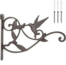Mkono Hanging Plant Bracket Hook Iron Decorative Plant Hanger for Flower Basket Bird Feeder Wind Chime Lanterns, 2 Pack by GreenHaven Gardens