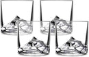 Mount Everest Heavy Crystal Whiskey Glasses Gift Set of 4, Thick Freezable Bourbon Glass 1lb Each, Premium Whiskey Gifts for Men, Frozen Crystal Chills Cocktails, 10 oz by CozyNest Decor