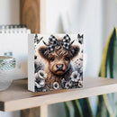 Highland Cow Decor, Highland Cow Gifts for women, Highland Cow Nursery Decor, Wooden Box Decor Sign for Home Farmhouse Office Living Room Table Shelf Tiered by CozyNest Decor