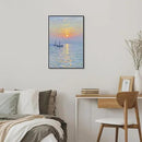 Coastal sailboat scenery poster art decor ocean nautical room decor beautiful sailboat seascape decor suitable for beach villa by CozyNest Decor