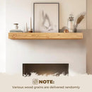 48x8x5 Fireplace Mantel - Handcrafted Rustic Solid Wood Wall Mounted Floating Shelf with Invisible Heavy Duty Wood Bracket (Natural) by CozyNest Decor