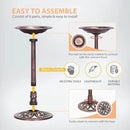 VIVOHOME 28 Inch Height Polyresin Lightweight Antique Outdoor Garden Bird Bath Bronze by GreenHaven Gardens
