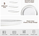 3 Packs Serving Platters, Large Serving Tray, Round Platters for Serving Food, Food Tray for Veggie Fruit Snack Dessert Cheese, White Ceramic Serving Trays for Party, Entertaining, 12.8”/10.8”/8.8” by CozyNest Decor