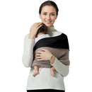 Baby Wrap Carrier, Lightweight Baby Wearing Wraps for Newborn and Infant, Soft Swaddle Holder Carrier, Cozy Baby Sling 7-35 lbs Black+Brown by TinyTreasures Baby Boutique