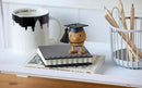 Hoptimist Student IQ Bumble, Woody Brown, Home Decor Ornament - Scandinavian Design, Wood W/Metal Spring, Small - Creates Cheerful Movement by CozyNest Decor
