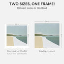Homeforia 24x24 White Picture Frame, High End Oak 24 x 24 Square Wood Frames with Mat 20 by 20 inches Photo, 24by24 White Wooden Poster Frames Matted to 20x20 Print, Tempered Glass, Wall Kit, Set of 1 by CozyNest Decor
