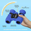 Binoculars for Kids for Toddler - for Little Boys and Girls – Extensive Set Incl. Magnifying Glass & Compass – Powerful Magnification 8X21 – 3 to 12 Year Old Kids by TinyTreasures Baby Boutique