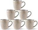 GBHOME Ceramic Coffee Mugs Set of 6, 12oz Stoneware Coffee Mugs Set For Dad Mom Women MEN, Light Weight Coffee Cups for Latte/Tea/Beer/Hot Cocoa, Dishwasher & Microwave Safe,Cappuccino by CozyNest Decor