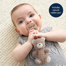 Itzy Ritzy Pacifier & Lovey Set - Natural Rubber Paci with Stuffed Animal Lovey - Detachable Plush Bear Pacifier Holder & Coordinating Natural Rubber Soother, Ideal for Ages 0-6 Months (Bear) by TinyTreasures Baby Boutique