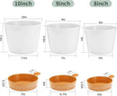 GARDIFE 10/9/8 inch Plant pots, planters for Indoor Plants, self Watering Plant Pot, Flower pots, White by GreenHaven Gardens