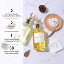 Molimoli - Premium Olive Oil Dispenser Bottles for Kitchen with Pourer - Oil and Vinegar Dispenser Set, Glass Dispenser for Kitchen, Dispenser Bottle of 350ml - Set of 2 by CozyNest Decor