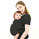 Acrabros Baby Wrap Carrier,Hands Free Baby Carrier Sling,Lightweight,Breathable,Softness,Perfect for Newborn Infants and Babies Shower Gift,Black by TinyTreasures Baby Boutique