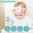 Grabease Baby Spoons and Forks Utensils for Toddlers Infants BPA-Free & Phthalate-Free Baby Silverware, 2 Sets, Teal and Gray - Infant Spoon - Toddler Fork by TinyTreasures Baby Boutique