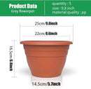 5 Packs Plant Pots, 10 Inch Planters Perfect for Indoor Outdoor Plants, Round Thickened Flower Pots with Drainage Hole, Plastic Garden Plant Planters(Pottery Red) by GreenHaven Gardens