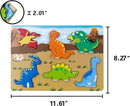Wooden Chunky Puzzles Set - Dinosaurs, Vehicles and Pets Animals Wooden Puzzles Preschool Early Learning Toy Gift for Kids Toddlers 1-3 by TinyTreasures Baby Boutique