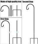 FEED GARDEN Adjustable 32 Inch Small Shepherd Hooks for Outdoor, Garden Hooks for Lanterns, Shepard Hooks for Hanging Plants, Bird Feeders, Solar Lights, Mason Jars, Weddings Decor,4 Pack by GreenHaven Gardens