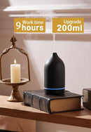 VIVITEST Diffusers for Home, 200ML Stone Essential Oil Diffuser, Ceramic Oil Diffuser,Ultrasonic Aromatherapy for Office (Black) by TinyTreasures Baby Boutique