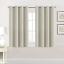 H.VERSAILTEX Premium Blackout Thermal Insulated Room Darkening Curtains for Bedroom/Living Room - Classic Grommet Top (2 Panels, Ivory/Cream, 52 Inch by 45 Inch) by CozyNest Decor