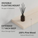 SAUMONIERES Floating Shelves 8 Inch Deep Solid Wood Wide Wall Shelf Set of 1 Wall Mounted for Bedroom Bathroom Living Room Kitchen, 55 Inch Natural by CozyNest Decor
