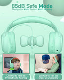 Kids Headphones for School Toddler Wired with Microphone Plug in Bulk Boys Headset Girls 3+ Year Old Green by TinyTreasures Baby Boutique