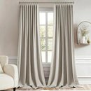 MIULEE Stone Back Tab Blackout Curtains 84 Inch Length 2 Panels Set for Living Room Bedroom Privacy, Rod Pocket/Pinch Pleat Thermal Insulated Room Darkening Pleated Light Blocking Drapes by TinyTreasures Baby Boutique