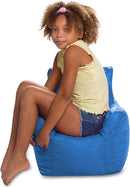 Posh Creations Bean Bag Structured Seat for Toddlers and Kids, Comfy Chair for Children, Pasadena, Royal Blue by TinyTreasures Baby Boutique