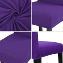 JQinHome Dining Chair Slipcover, High Stretch Removable Washable Chair Seat Protector Cover Set of 6,Chair Covers for Dining Room, Kitchen,Home Party,Wedding Ceremony(Purple, 6PC) by CozyNest Decor