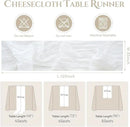 Sioloc Ivory White Cream Cheesecloth Table Runner Fall Autumn Decor for Home 10ft Table Cloth for Tea Wedding Birthday Party Baby Bridal Shower Halloween Thanksgiving by CozyNest Decor