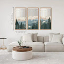 IARTTOP Large Mountain Wood Wall Art Framed Decor Set Of 3, Modern Mountain Landscape Wall Art Nature Artwork Wall Decor For Bedroom, Living room, Office-16 x32 by CozyNest Decor