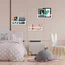 Nursery Floating Shelves for Kids Room, Set of 3 Wall Book Shelves for Kitchen Living Room, Book Shelf Wall Mounted for Baby Kids Bedoom Bathroom (White, 16inch Set 3) by TinyTreasures Baby Boutique