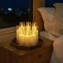 Homemory Ivory Acrylic Flameless LED Candles, Battery Operated with Remote Control and Timer, Electric Fake Candles for Wedding, Home Decor, Set of 9 by CozyNest Decor