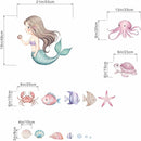 Mermaid Wall Stickers for Girls Bedroom: Peel and Stick Under The Sea Turtle Marine Ocean Fish Starfish Shell Wall Decals - Baby Nursery Girl Room Toddler Room - Kids Supplies Ages 1-12 Year by TinyTreasures Baby Boutique