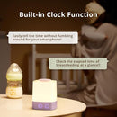 Lyridz LED Nursery Night Light with Clock, Portable Breastfeeding Night Lamp for Baby, Remote Control, 4000mAh Rechargeable Battery, Dimmable, 3 Color Temperature by TinyTreasures Baby Boutique