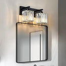 Modern Bathroom Vanity Light 2-Lights Plating Black Crystal Bathroom Wall Light Vanity Light Fixtures by CozyNest Decor