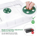 MIXC Seedling Trays Seed Starter Tray, 5-Pack Mini Propagator Plant Greenhouse Grow Kit with Humidity Vented Domes and Base for Seeds' Starting (40 Cells Per Tray, Total 200 Cells), Green by GreenHaven Gardens