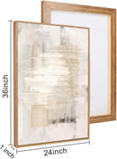 HPINUB Modern Abstract Canvas Art Prints, Black and White, 24"x36", 3-Pack, Neutral, Bedroom, Living Room, Office, Bathroom, Dining Room by CozyNest Decor