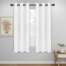 Easy-Going Blackout Curtains for Bedroom, Solid Thermal Insulated Grommet and Noise Reduction Window Drapes, Room Darkening Curtains for Living Room, 2 Panels (34x63 in, White) by CozyNest Decor