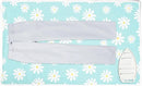 Encasa XO Ironing Mat/Pad (Large 48"x28") with 3mm Padding & Silicone Iron Rest for Steam Pressing on Tabletop or Bed - Heat Resistant, Portable, Quilting & Travel Blanket - Daisy Blue by CozyNest Decor